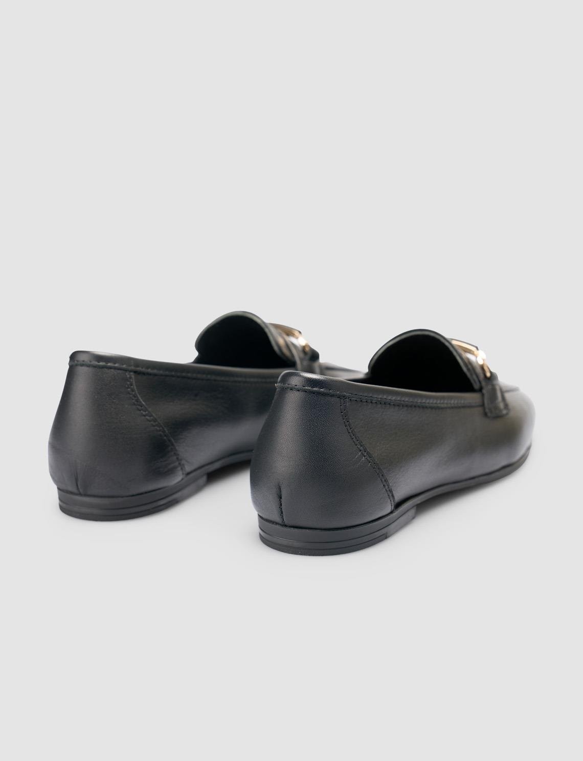 Cabani %100 Hakiki Deri Vizon Kadın Loafer görsel 3