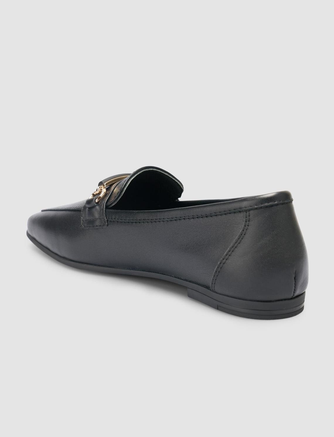 Cabani %100 Hakiki Deri Vizon Kadın Loafer görsel 5