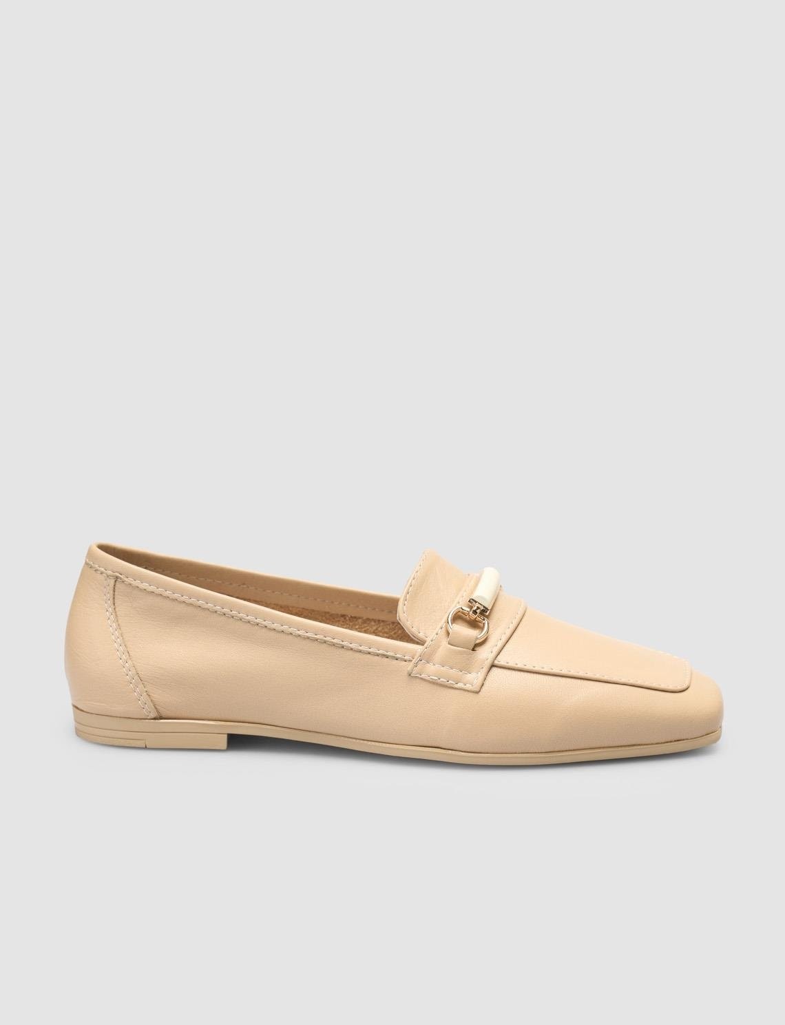 Cabani %100 Hakiki Deri Vizon Kadın Loafer görsel 7