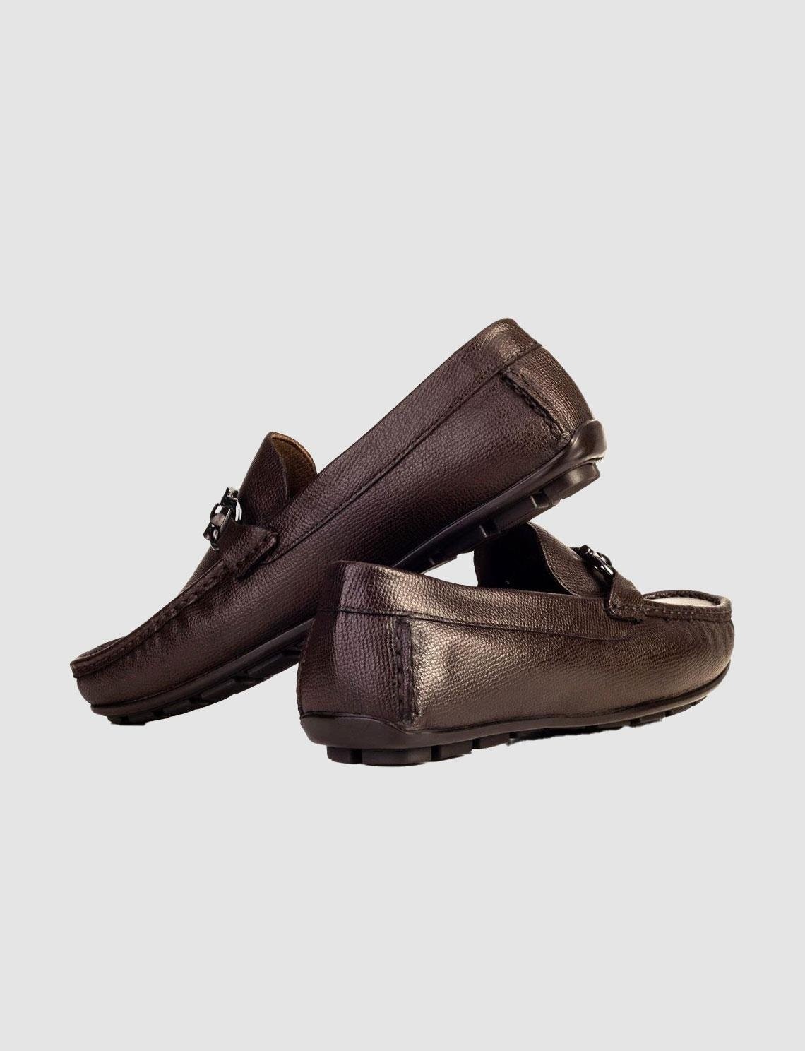 Cabani Hakiki Deri Kahverengi Tokalı Erkek Loafer görsel 5
