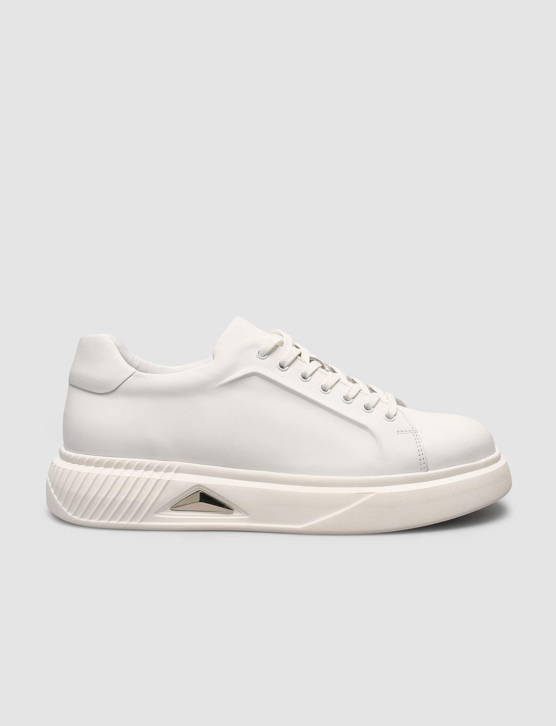 Cabani %100 Nubuk Deri Beyaz Erkek Sneaker