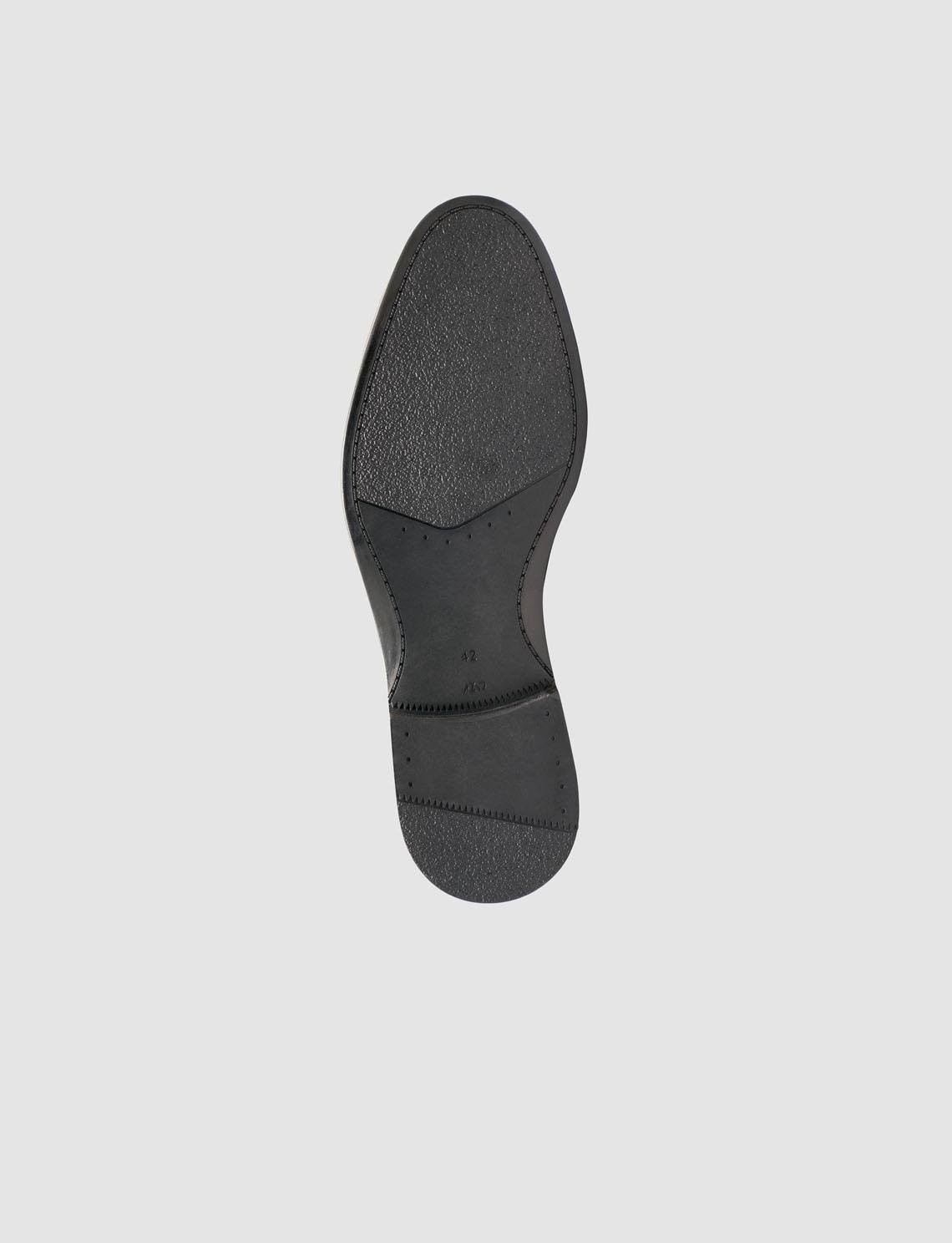 Cabani %100 Gerçek Deri Kahverengi Şeritli Erkek Loafer Ayakkabı görsel 8