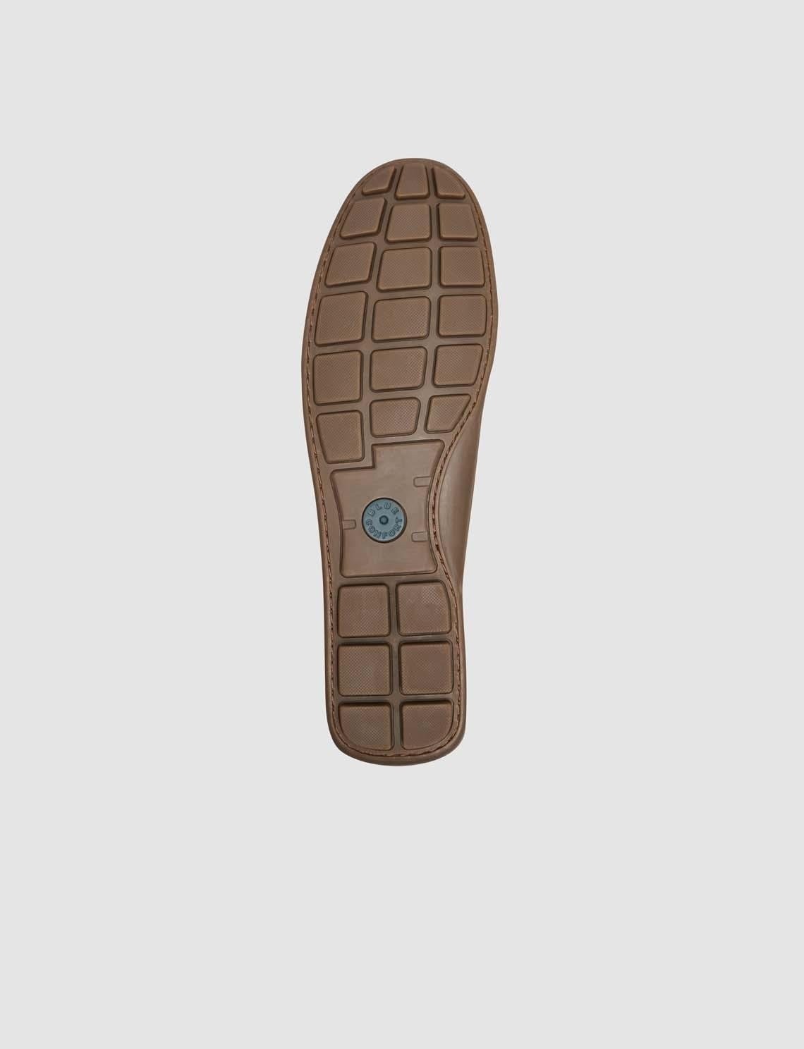 Cabani Hakiki Deri Kahverengi Yazlık Erkek Loafer Ayakkabı görsel 8