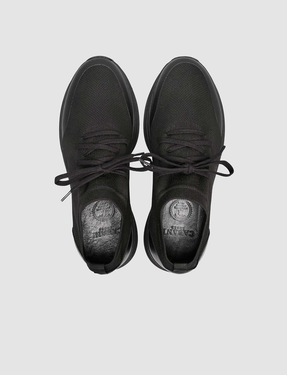 Cabani Triko & Hakiki Dana Deri Siyah Erkek Sneaker görsel 3