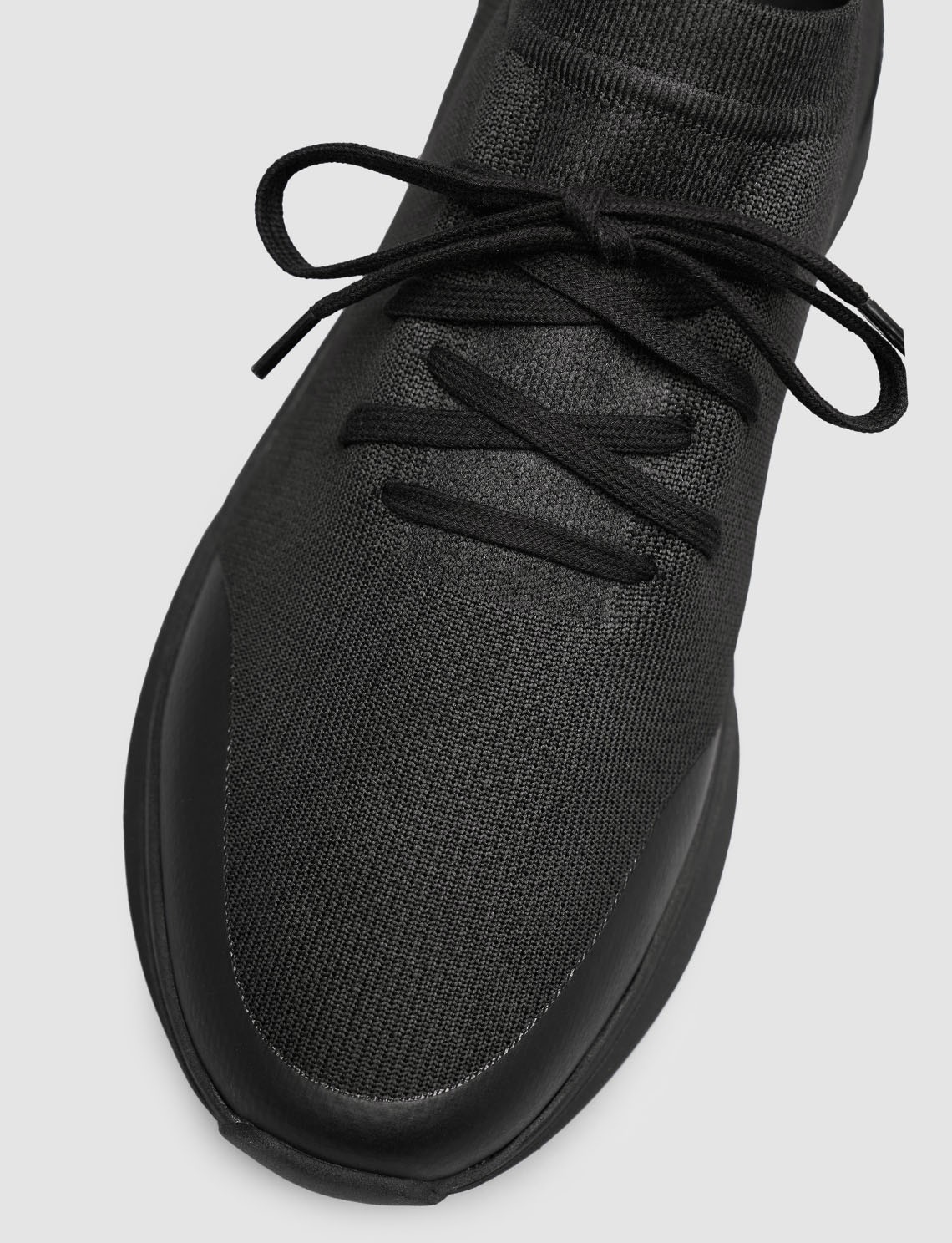 Cabani Triko & Hakiki Dana Deri Siyah Erkek Sneaker görsel 5