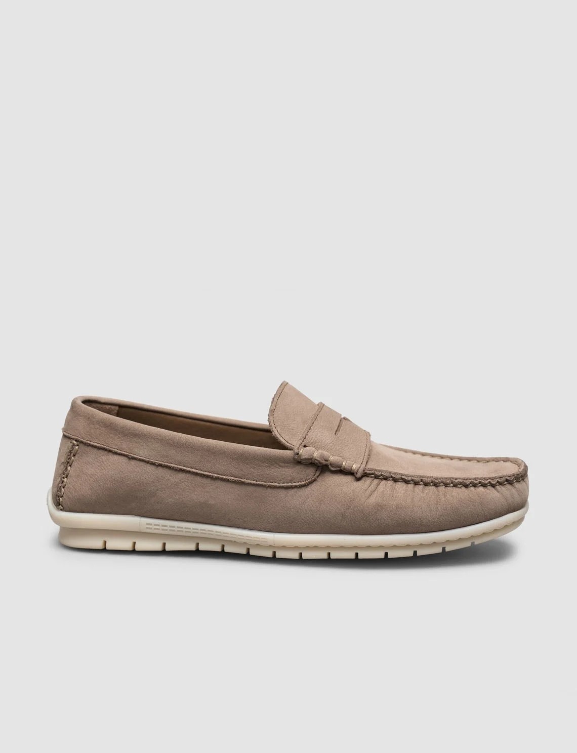 Cabani %100 Hakiki Deri Bej Süet Erkek Loafer