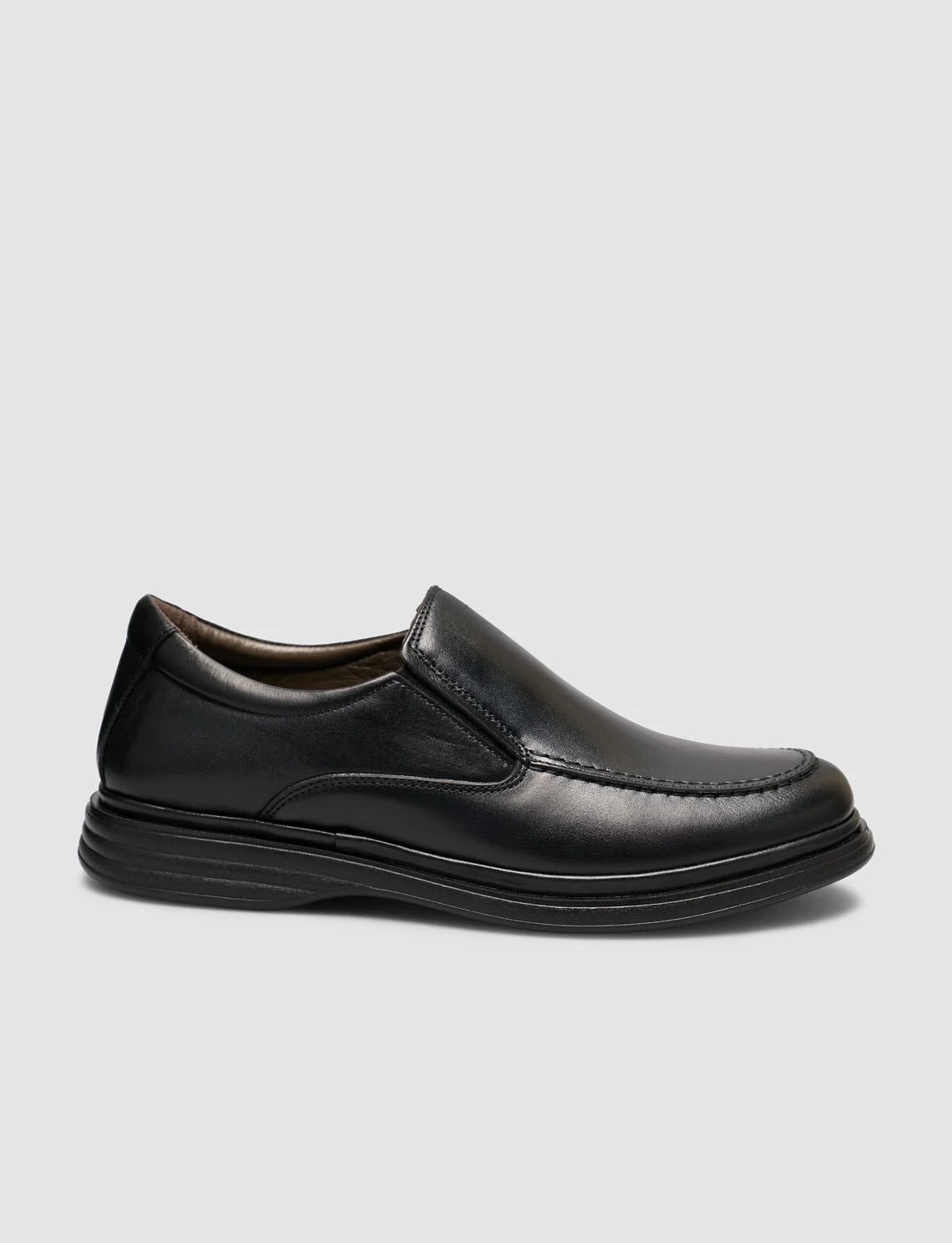 Cabani Siyah Hakiki Deri Erkek Klasik Loafer Ayakkabı