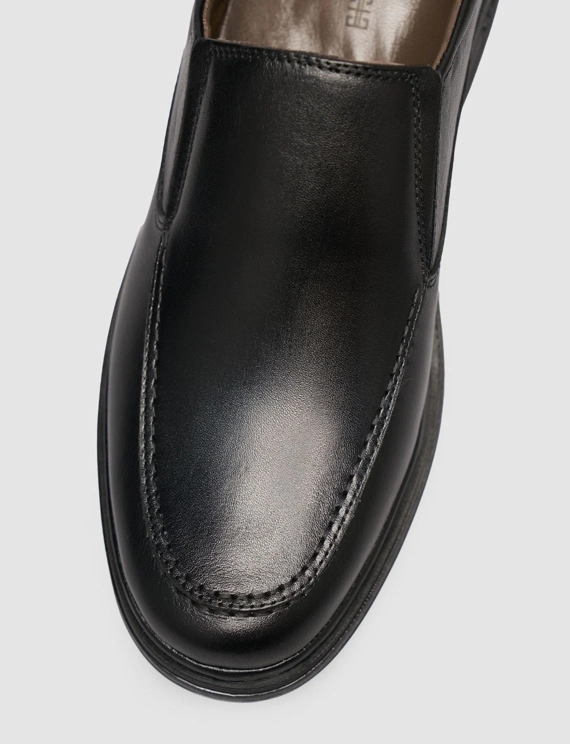 Cabani Siyah Hakiki Deri Erkek Klasik Loafer Ayakkabı görsel 6