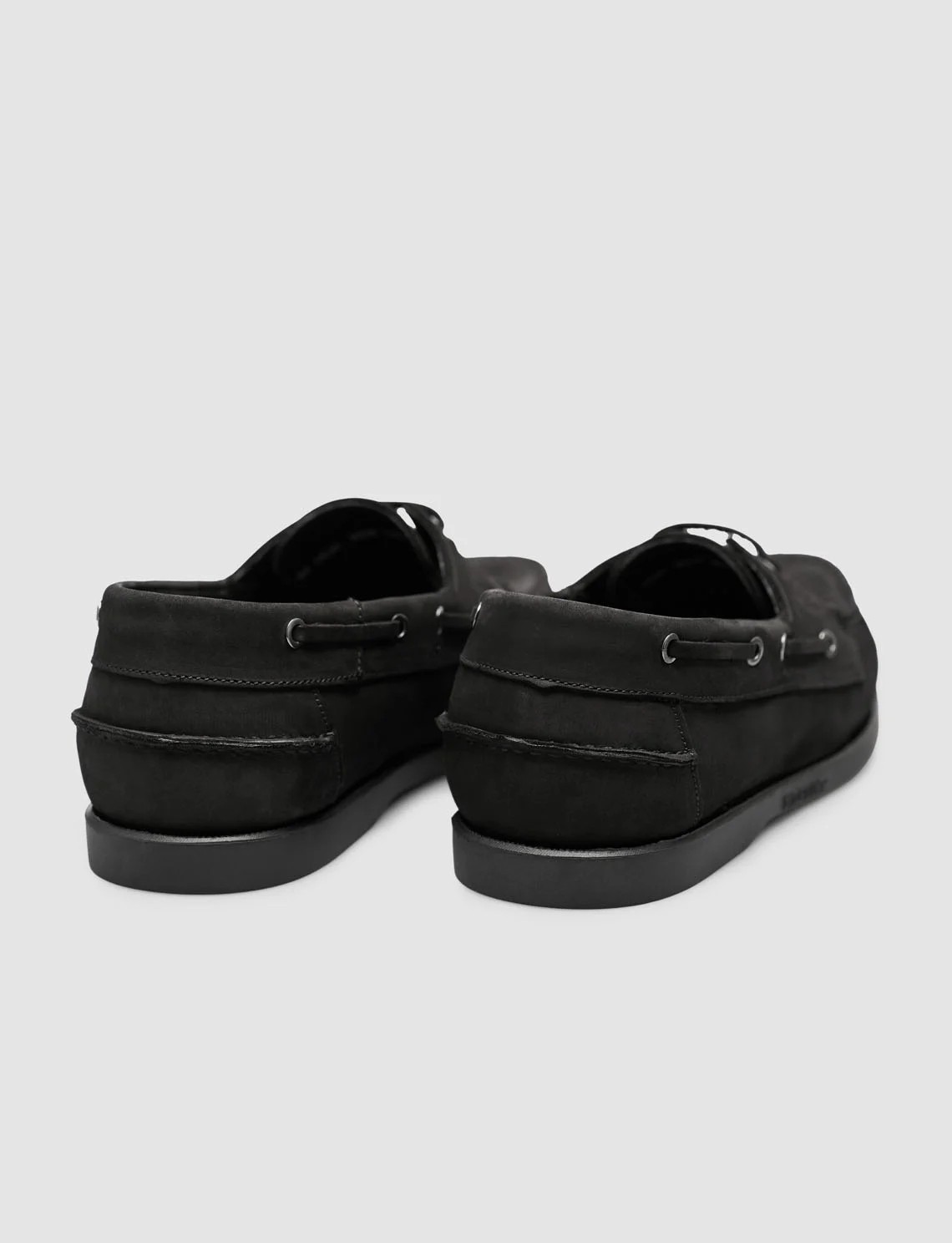 Cabani Mat Siyah Hakiki Deri Bağcıklı Loafer Ayakkabı görsel 3
