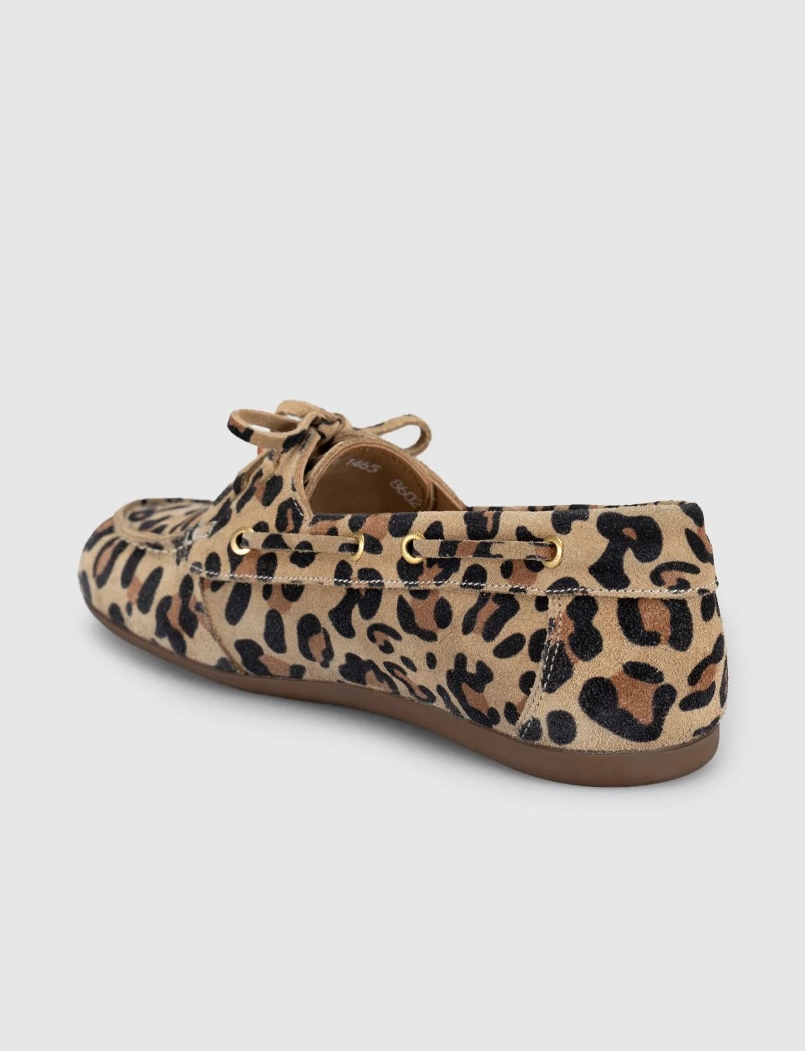 Cabani Lumanar Kadın Nomad Leopar Baskı Süet Driver Loafer Ayakkabı görsel 4
