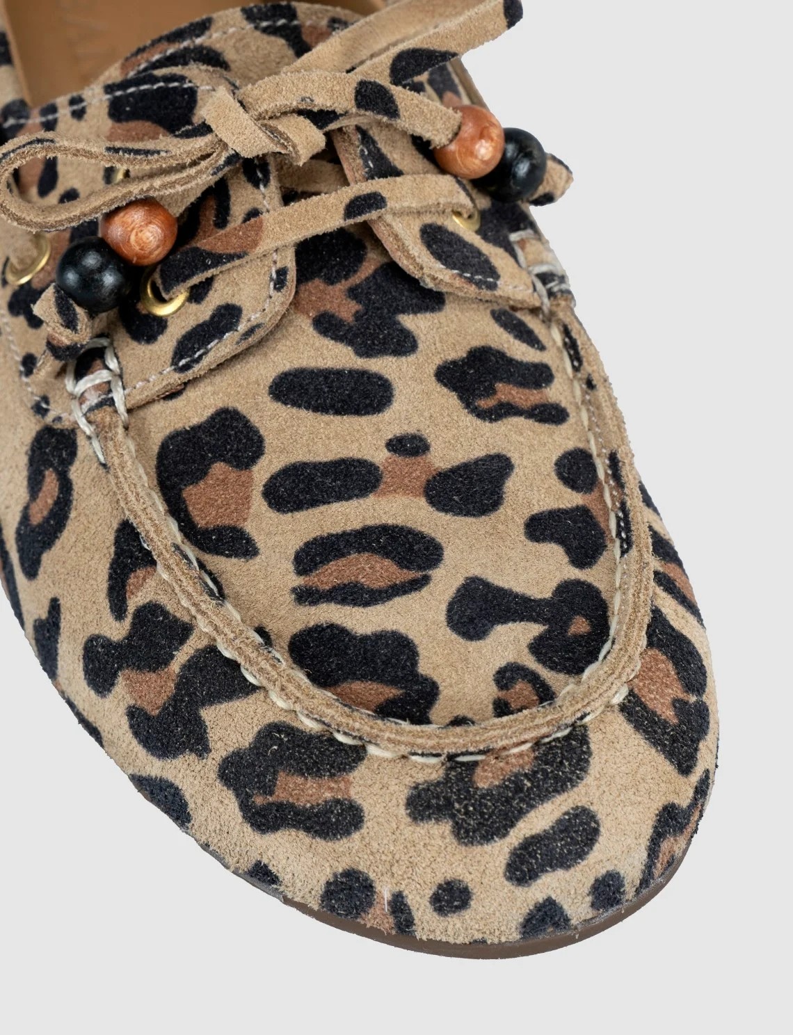 Cabani Lumanar Kadın Nomad Leopar Baskı Süet Driver Loafer Ayakkabı görsel 5
