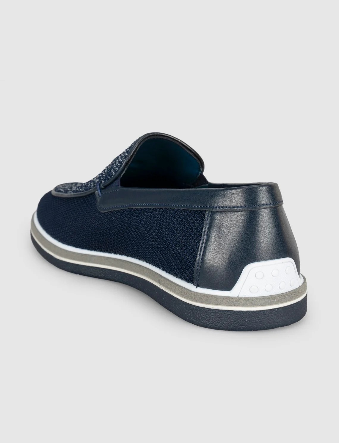 Cabani Lacivert Örgü Dokulu Hafif Loafer görsel 4