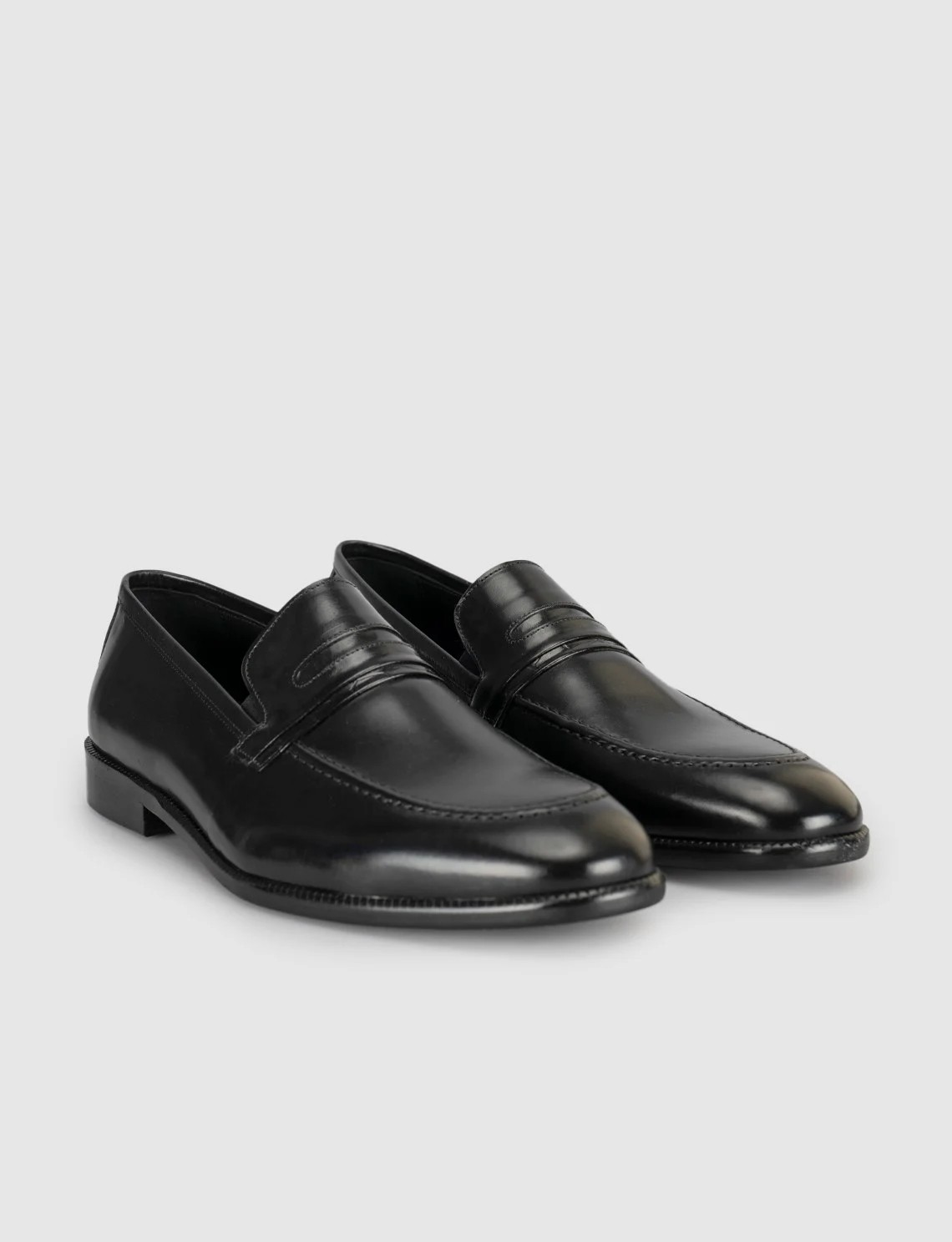 Cabani Premium Leather Black Men's Classic Shoes görsel 2