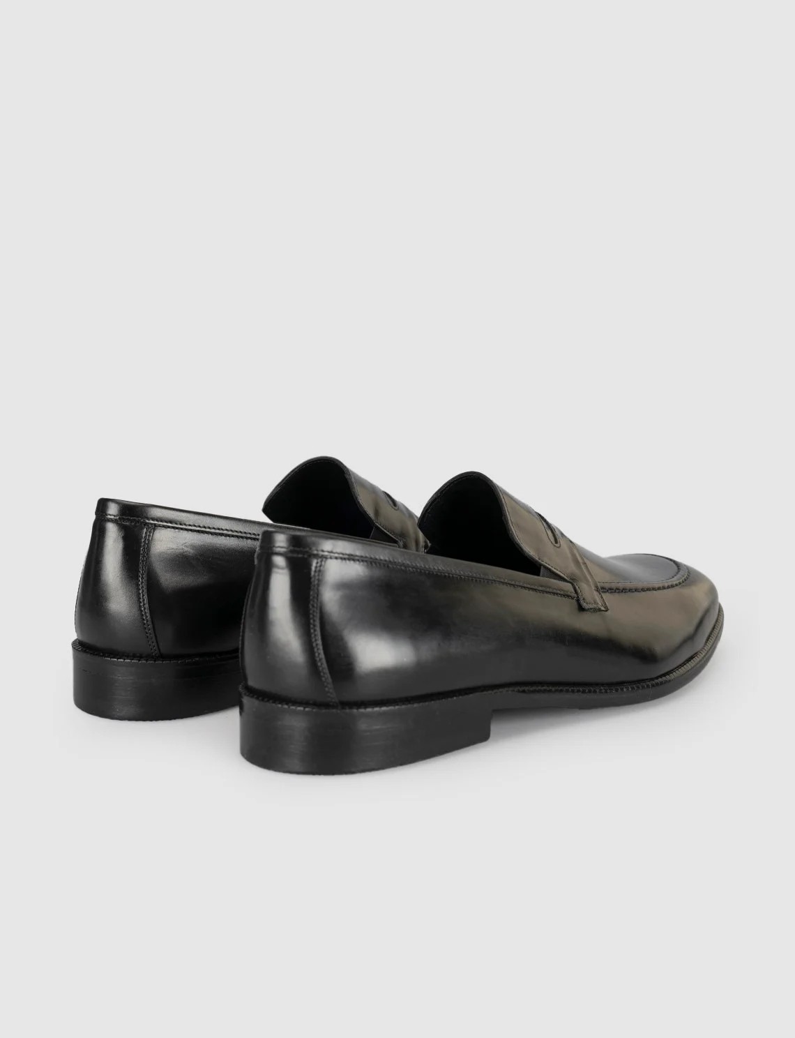 Cabani Premium Leather Black Men's Classic Shoes görsel 3