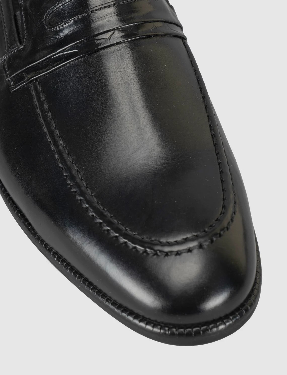 Cabani Premium Leather Black Men's Classic Shoes görsel 5