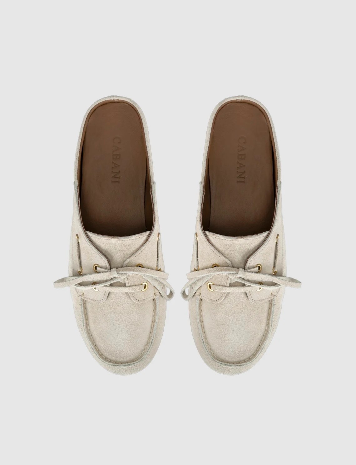 Cabani Süet Bej Kadın Mule Loafer görsel 6