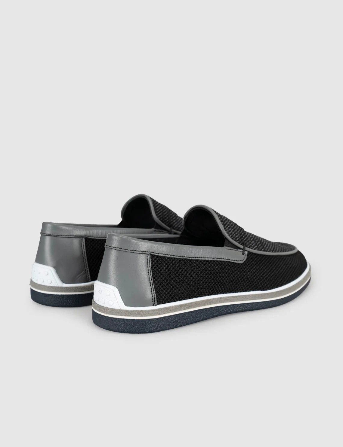 Cabani Triko Detaylı Siyah Erkek Loafer görsel 3