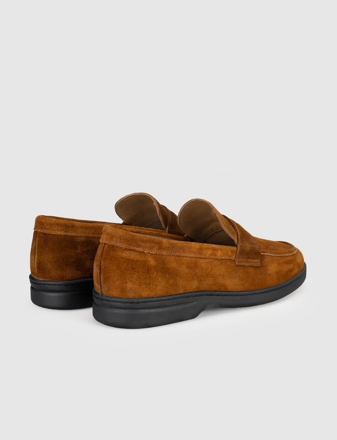 Cabani Taba Süet Hakiki Deri Erkek Loafer Ayakkabı görsel 4