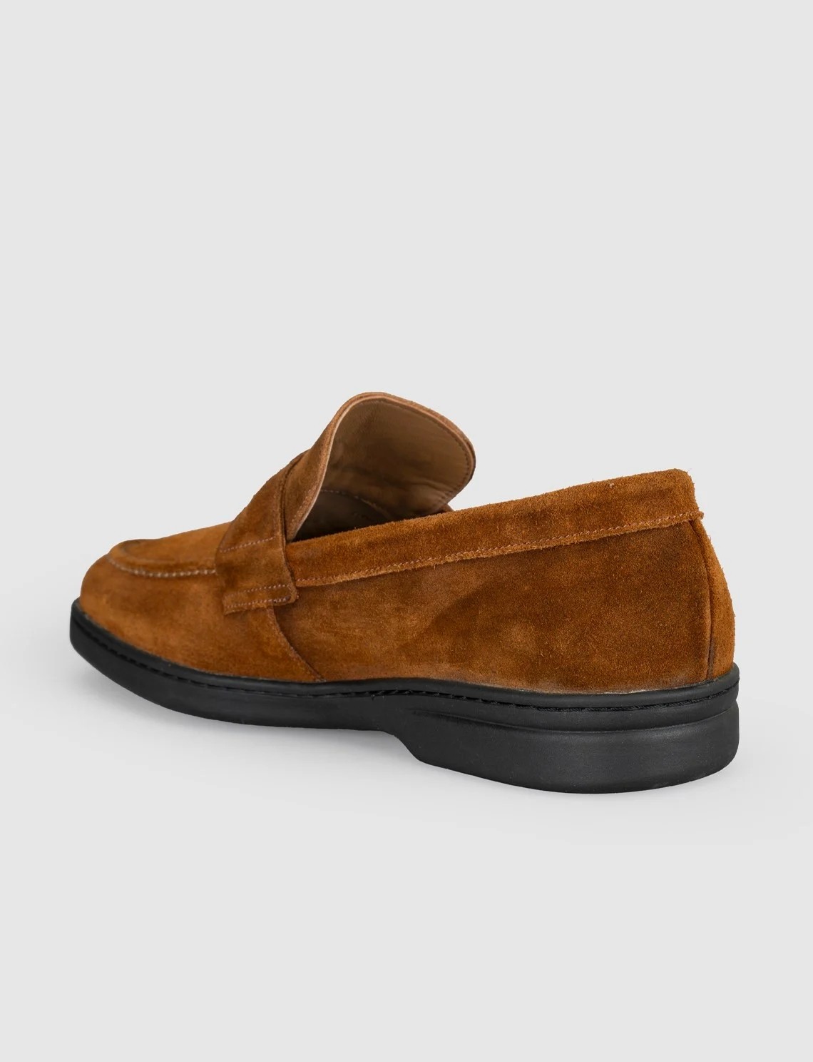 Cabani Taba Süet Hakiki Deri Erkek Loafer Ayakkabı görsel 5
