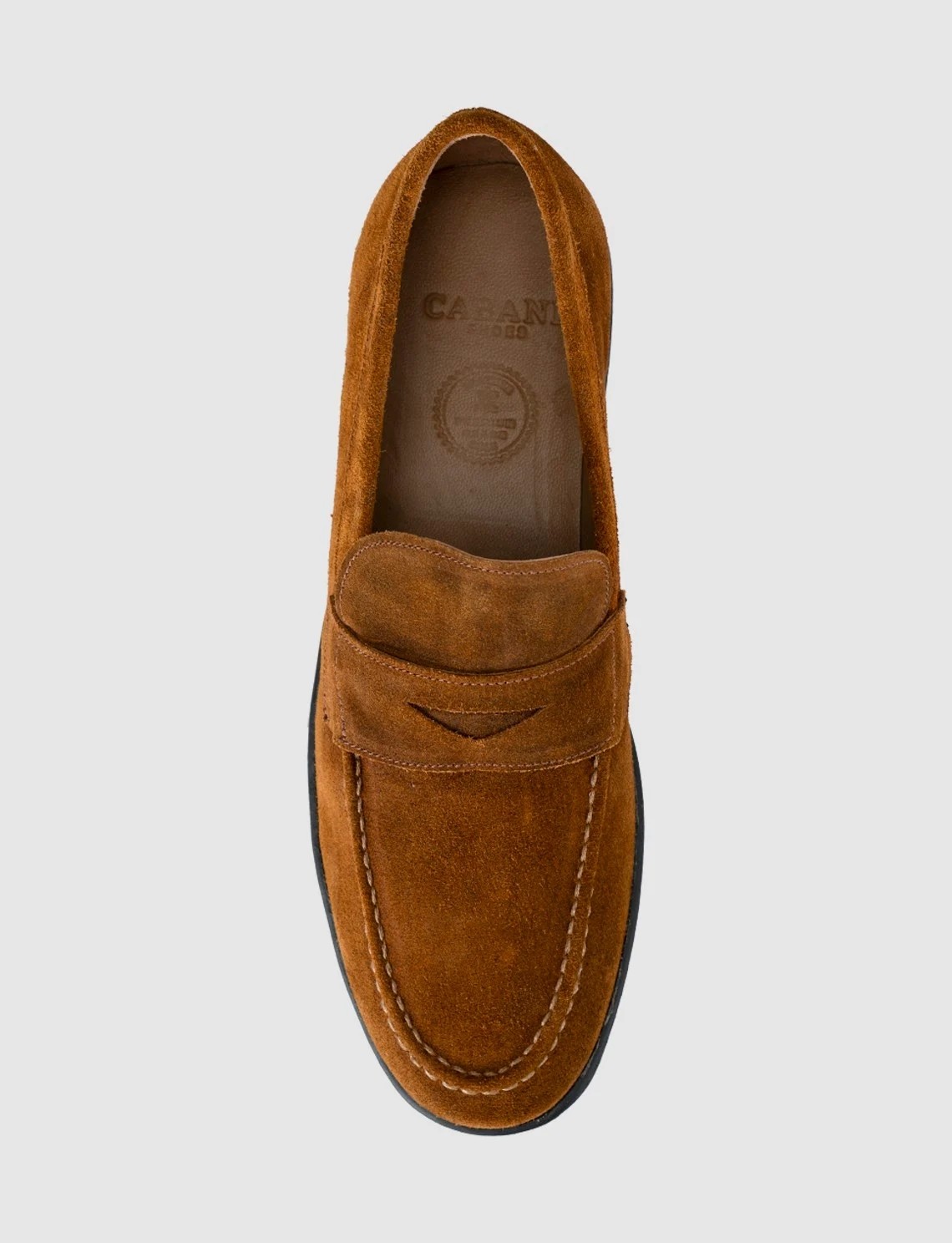 Cabani Taba Süet Hakiki Deri Erkek Loafer Ayakkabı görsel 7