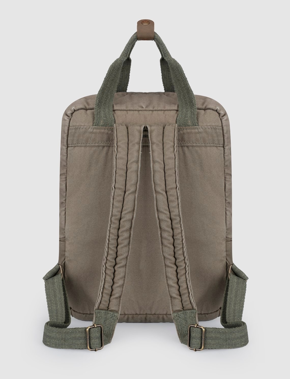 Cabani Vizon Vintage Baskılı Keten Unisex Sırt Çantası görsel 3