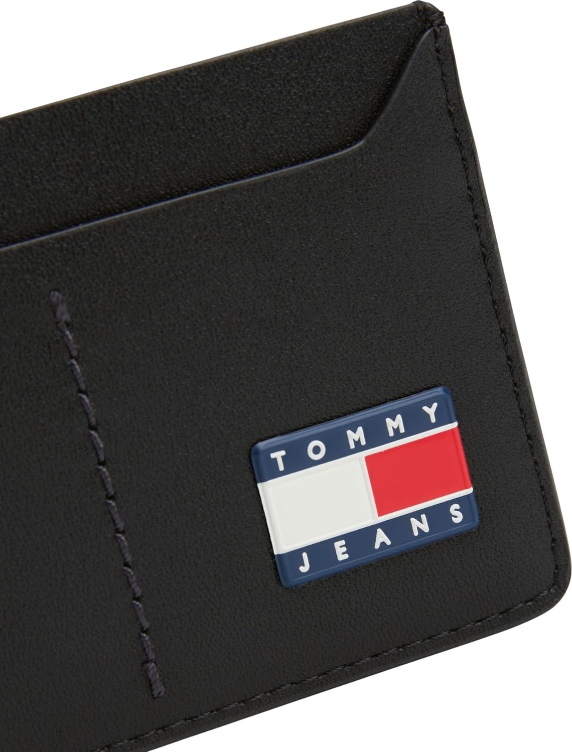 Happy Trend Tommy Jeans Tjm Herıtage Leather cc Holder Erkek Cüzdan, Siyah, Tek Beden görsel 3