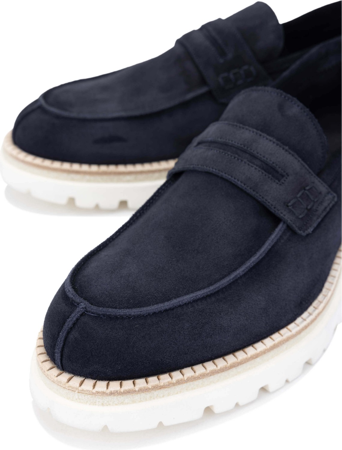Franceschetti Erkek Hakiki Deri Mavi Loafer Ayakkabı 981 0128035 Erk Ayk Y24 Blu görsel 4