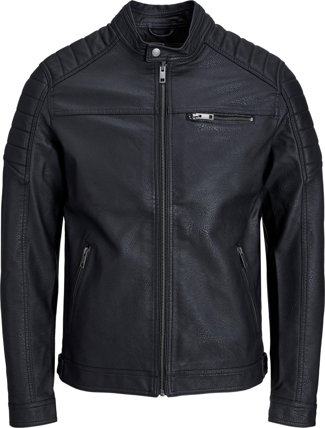 Jack & Jones Jjerocky Trendy Erkek Pu Deri Mont Siyah 12147218 V2