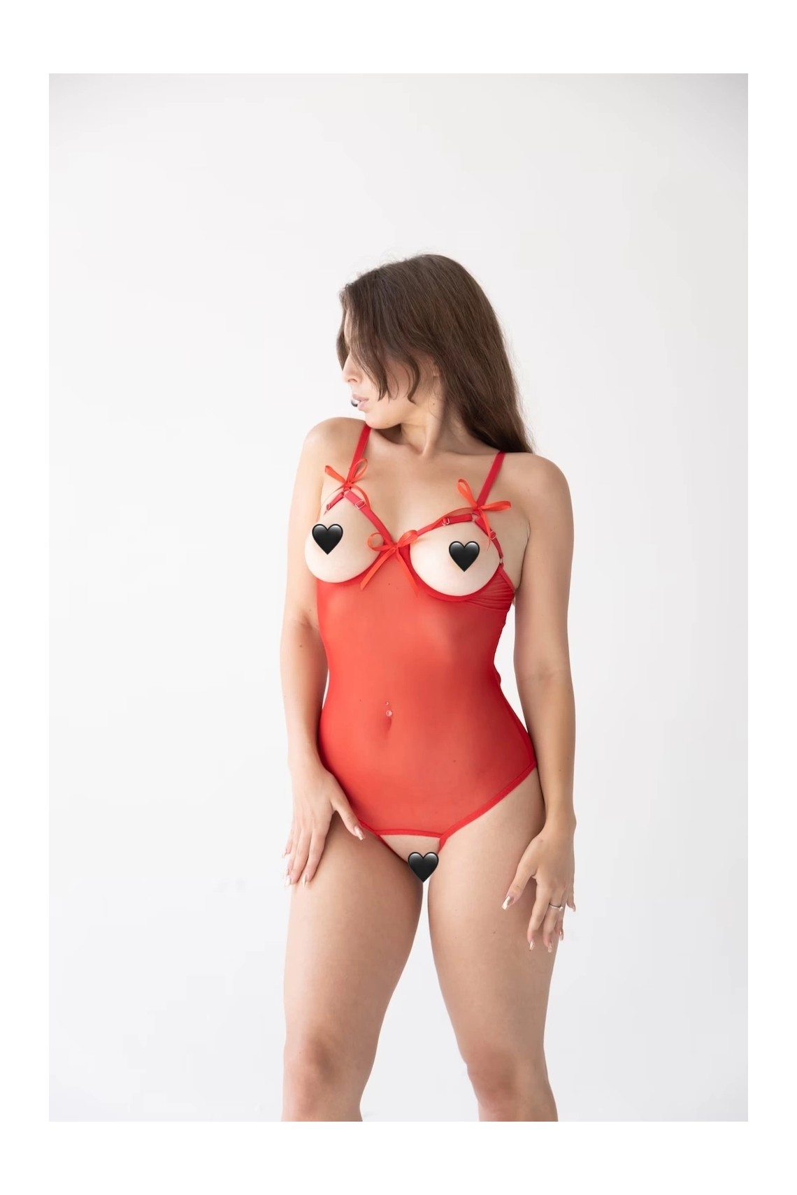 Aesco Göğsü ve Arkası Açık Fantazi Babydoll Gecelik görsel 2