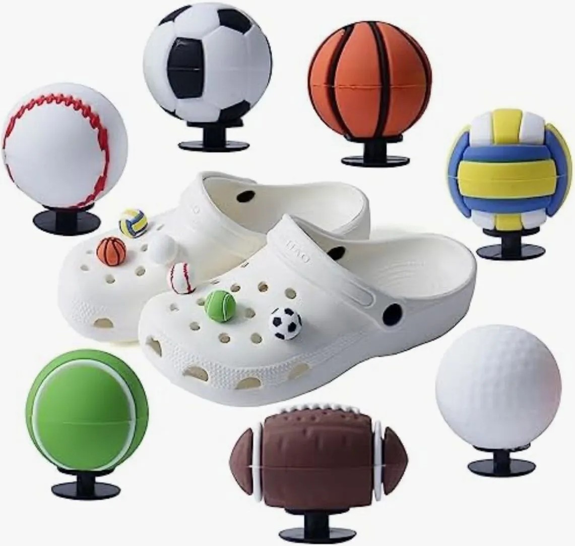 Ozn Aksesuar 3D Jibbitz Terlik Süsü 3 Boyutlu Terlik Süsü, Futbol Topu Terlik Süsü, Top Terlik Süsü görsel 5