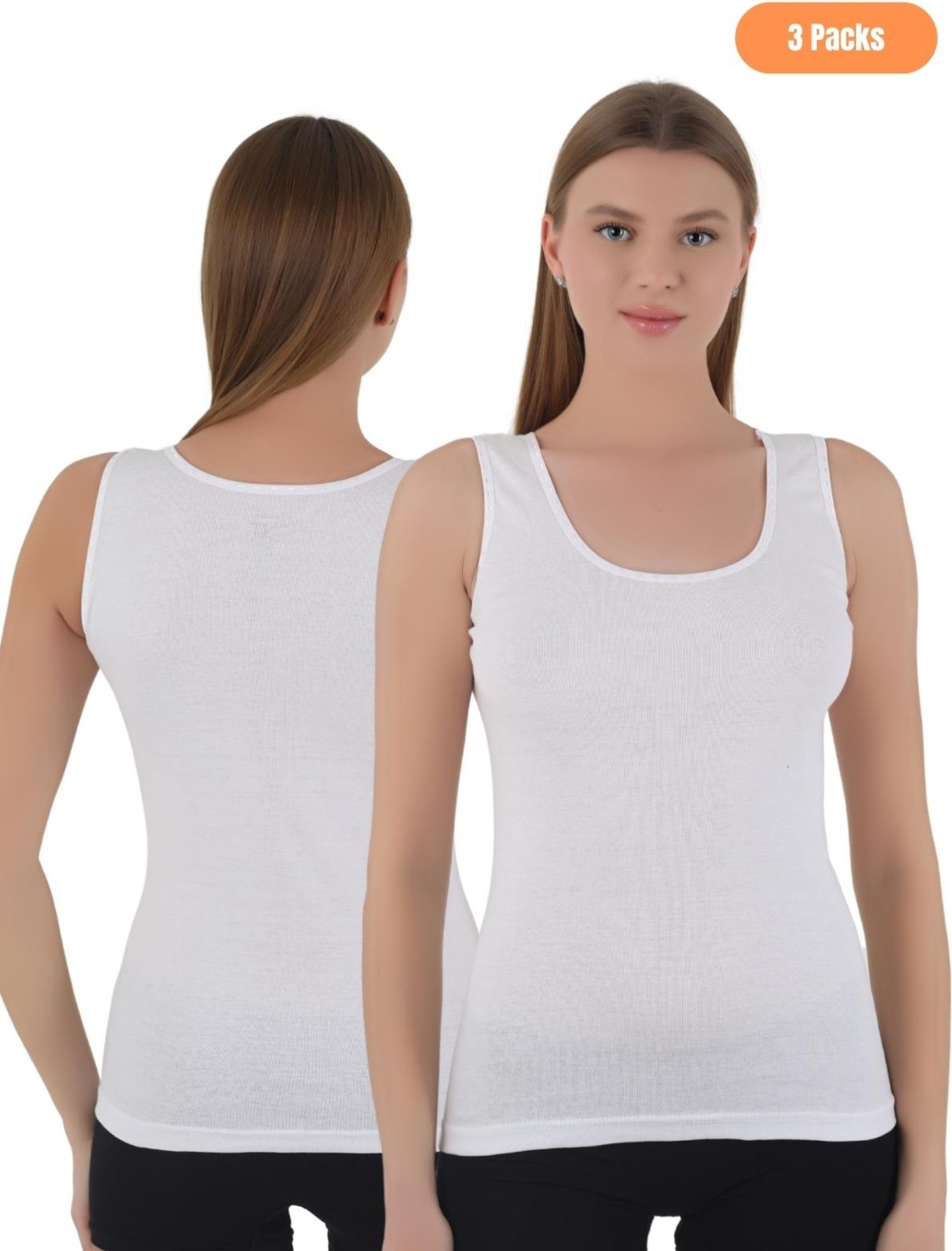 Yade Fashion Kadın Askılı Atlet 3’lü Set %95 Viskon Kumaş İnce Askılı Rahat Kesim Yazlık Parçalar görsel 8