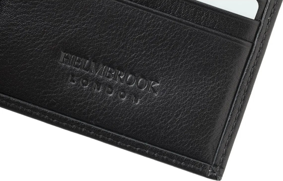 Helmbrook London Colin Erkek Siyah Deri Cep Tasarım Çok Bölmeli Rfid Korumalı Cüzdan görsel 3