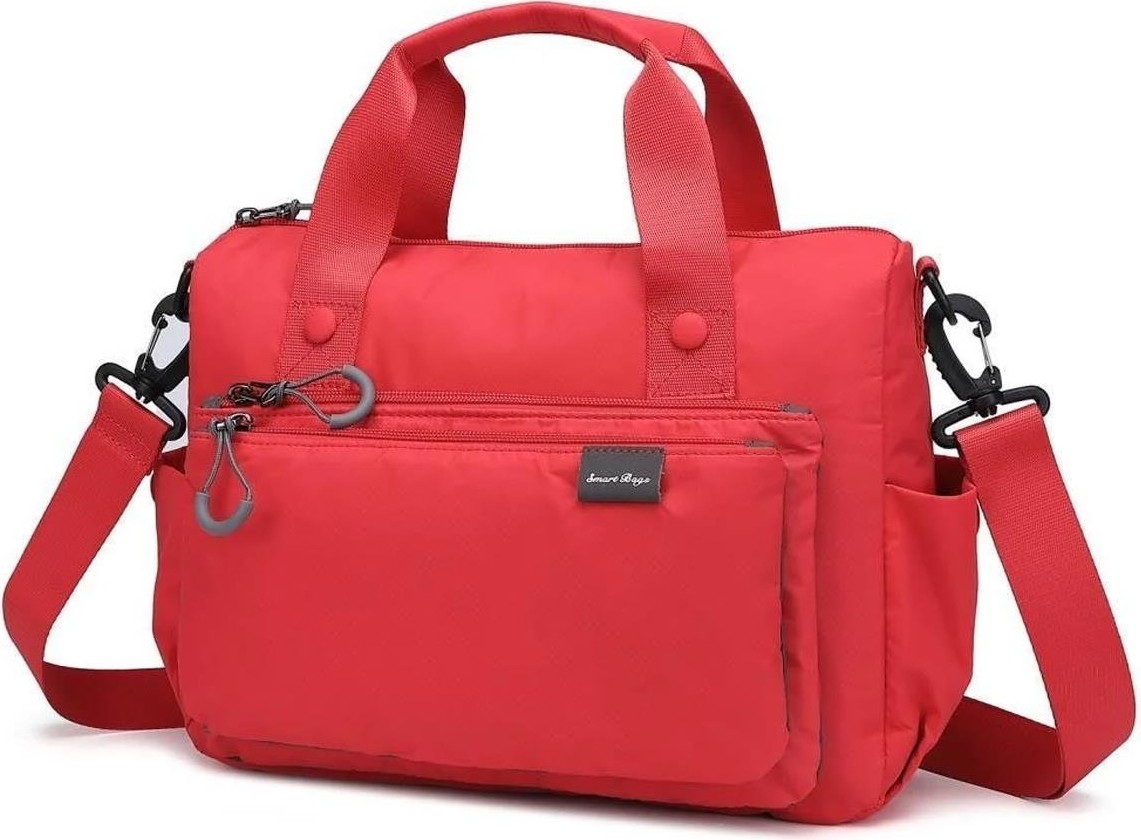 Smart Bags Extra Hafif Kumaş Kadın Postacı Çantası BC 3141 - Kırmızı görsel 2