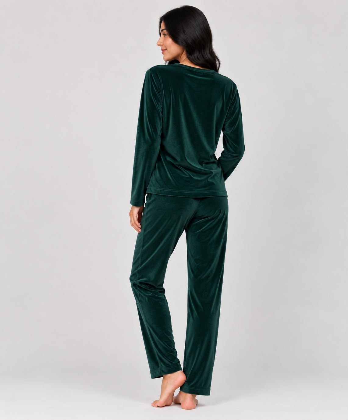 Sunzer Homewear Charme Bayan Kışlık Kadife Pijamatakımı görsel 6