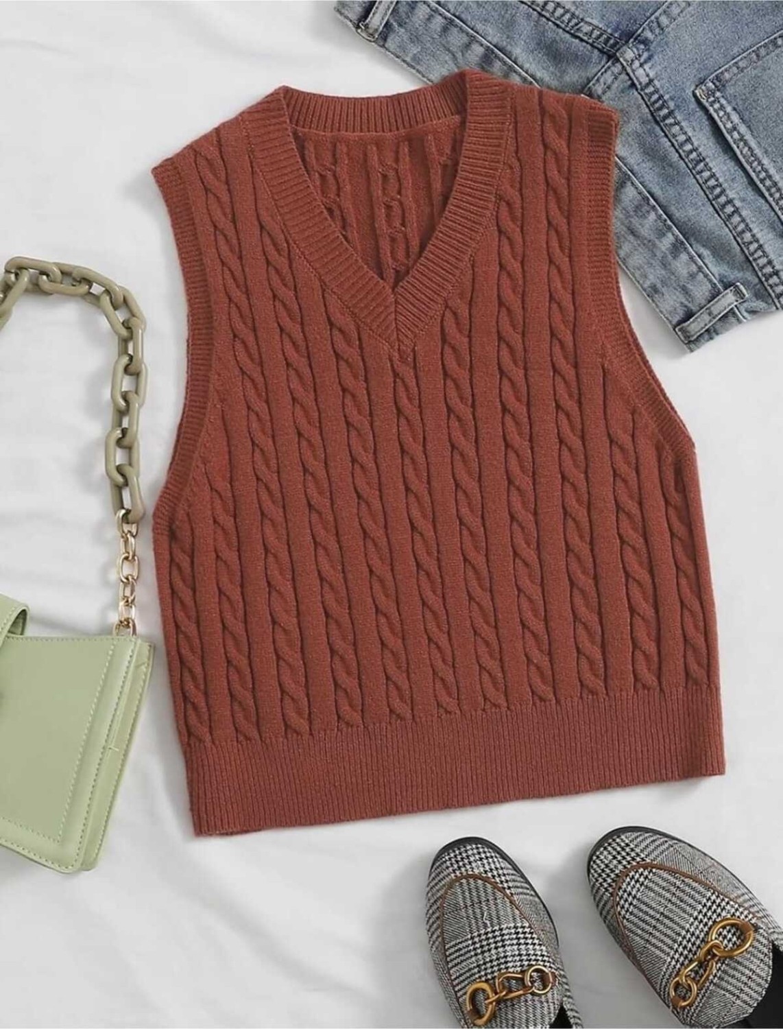 Youknitwear You Lim %100 Pamuk V Yaka Kadın Süveter görsel 2