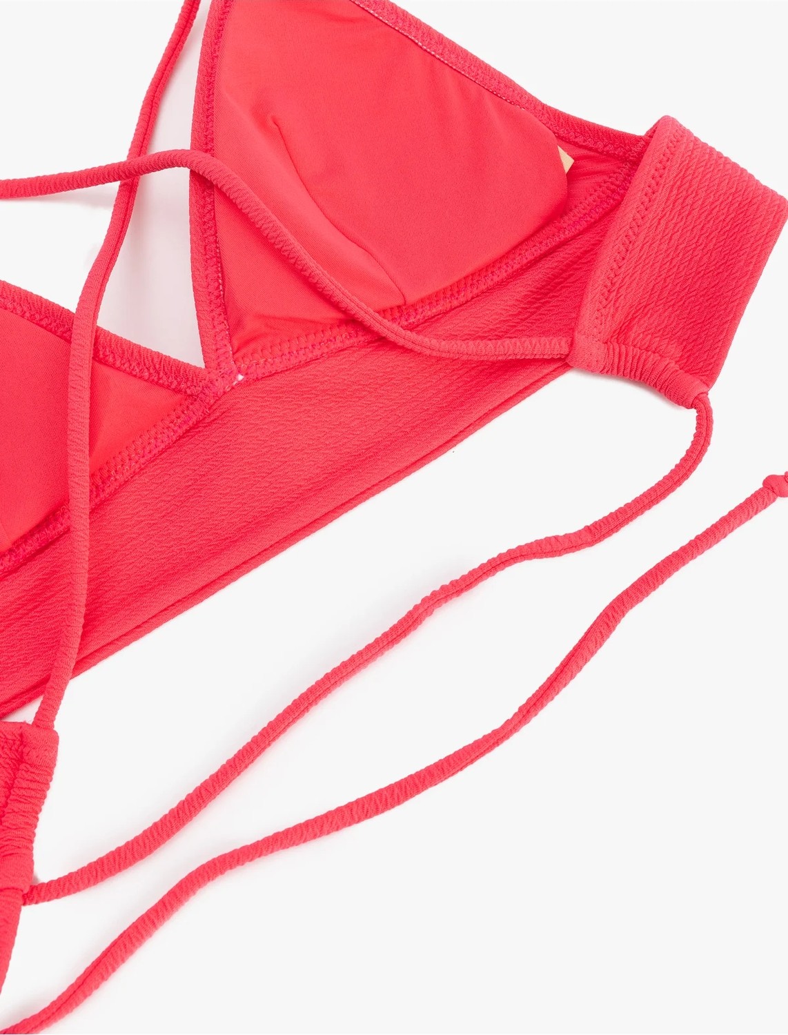 Koton Arkası Çapraz Askılı Bağlama Detaylı Bralet Bikini Üstü görsel 2