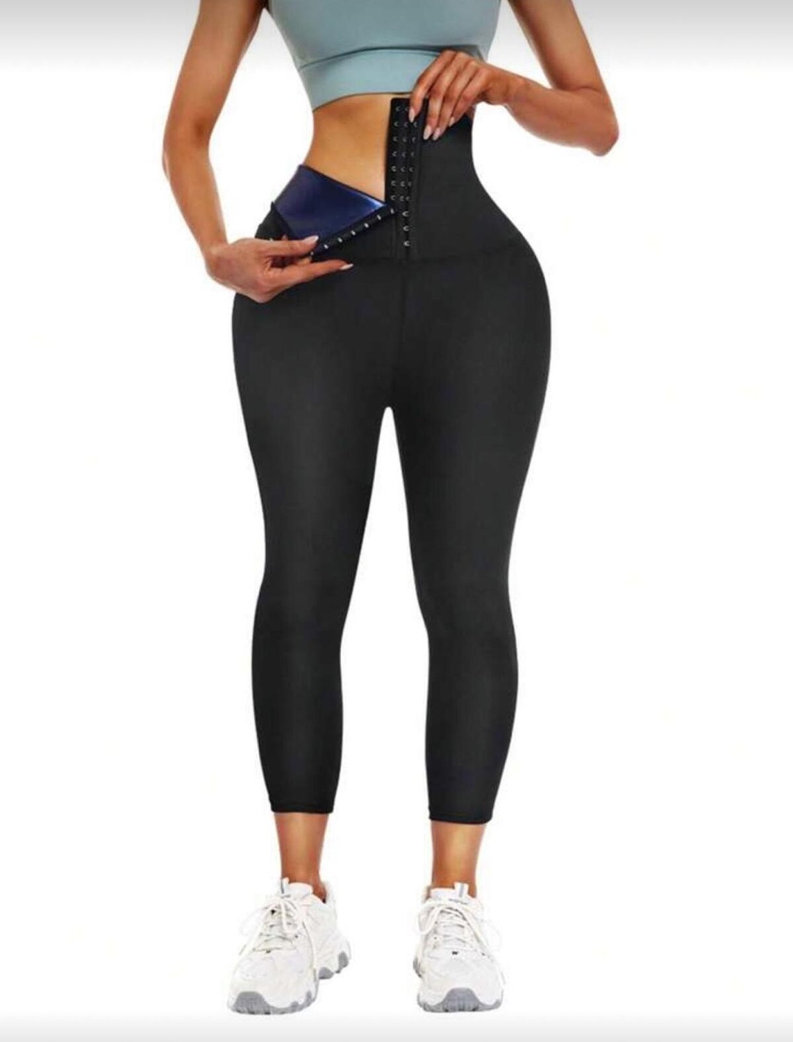 Fit Women Yüksek Bel Zayıflatan Incelten Toparlayıcı Agraflı Tayt 4409 görsel 5