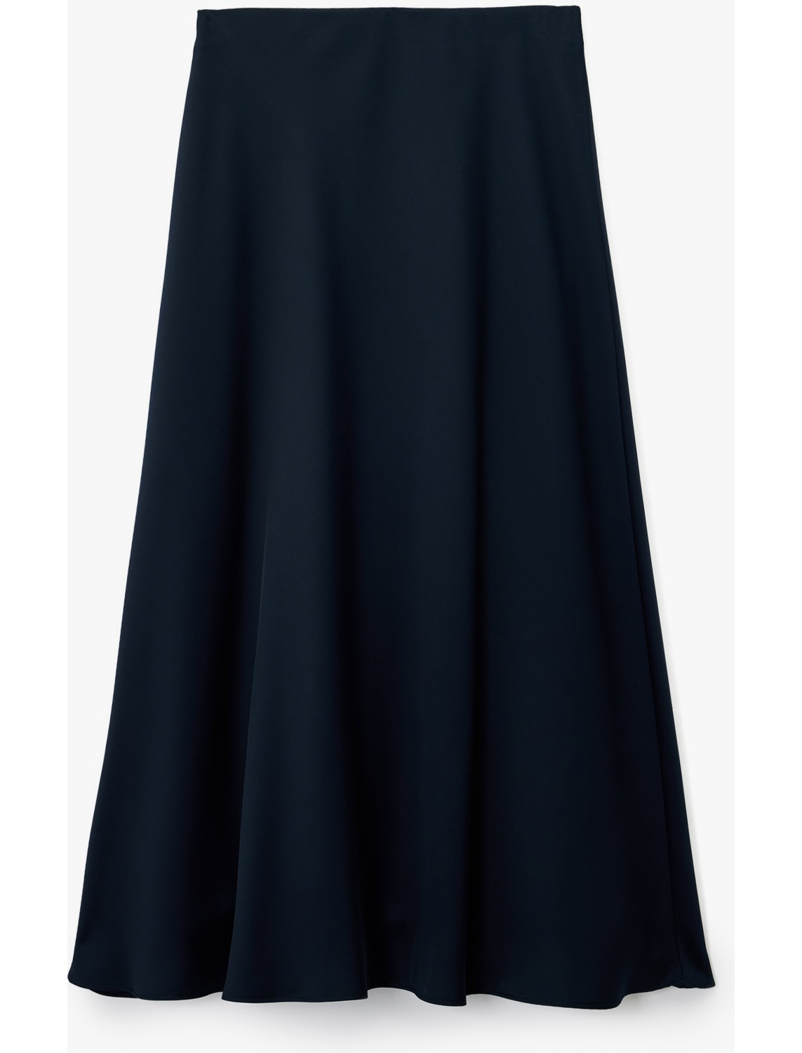 Koton Regular Fit Midi Boy Saten Kloş Etek görsel 3