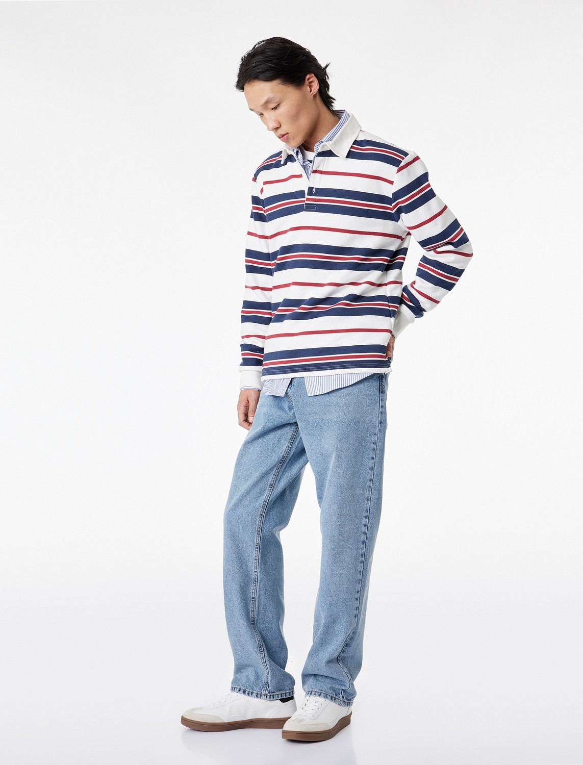 Koton Normal Bel Düz Paça Pamuklu Vintage Straight Fit Jean Pantolon görsel 2