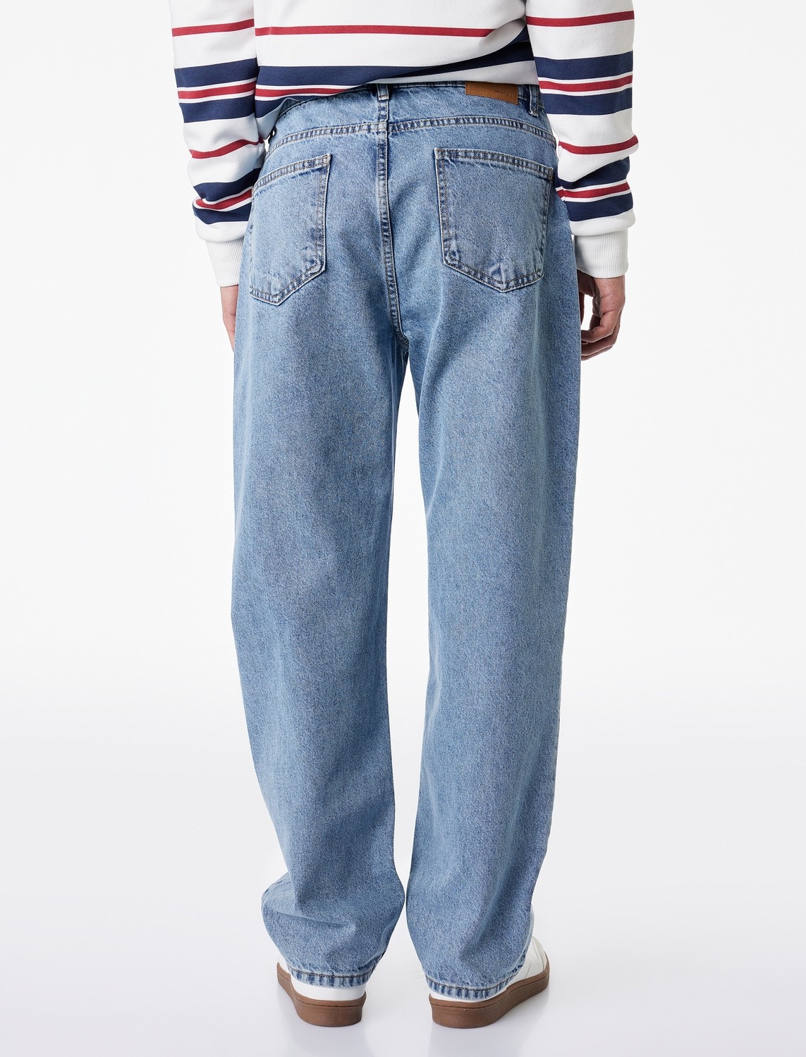 Koton Normal Bel Düz Paça Pamuklu Vintage Straight Fit Jean Pantolon görsel 4