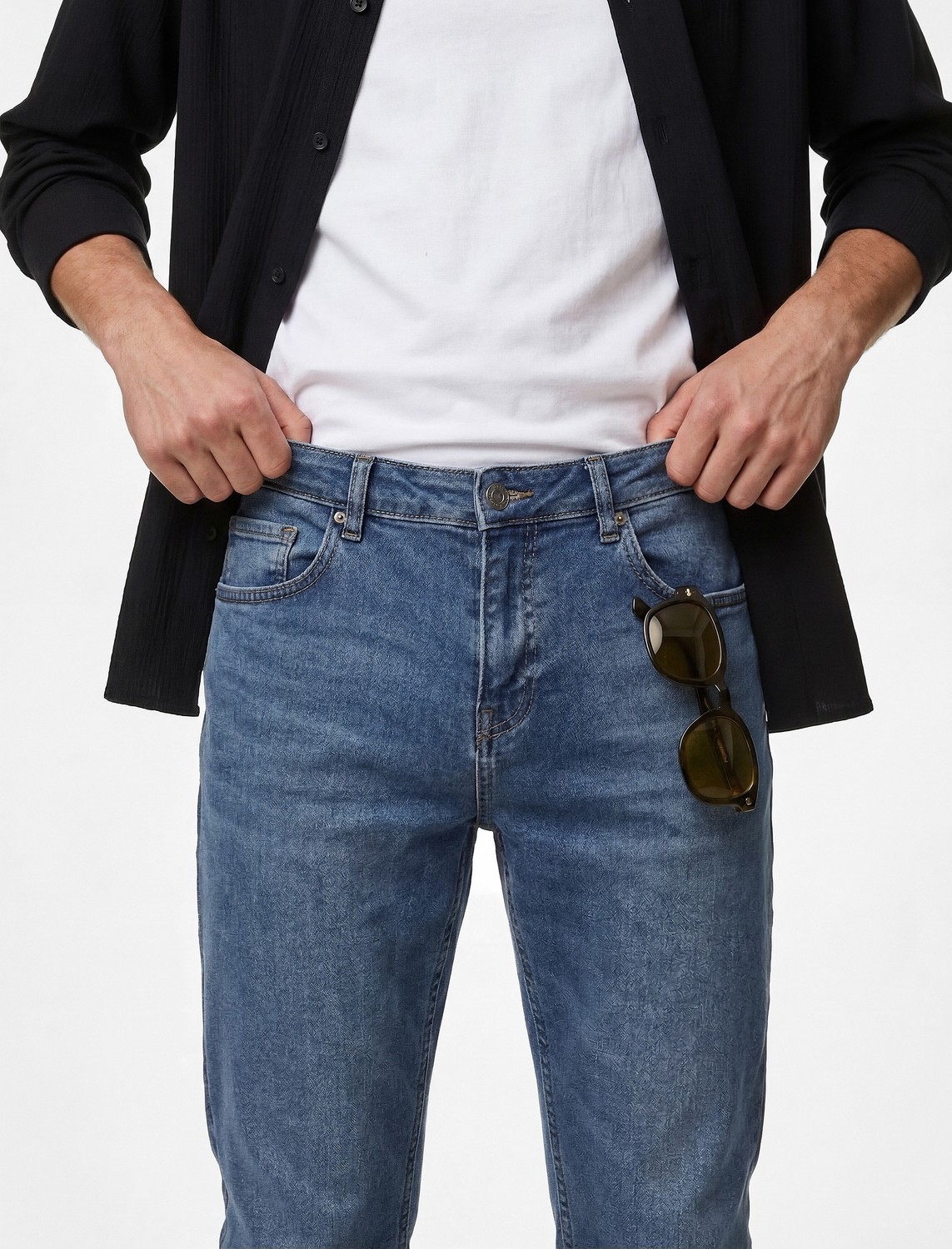 Koton Normal Bel Dar Paça Pamuklu Skinny Fit Jean Pantolon - Michael Jean görsel 2
