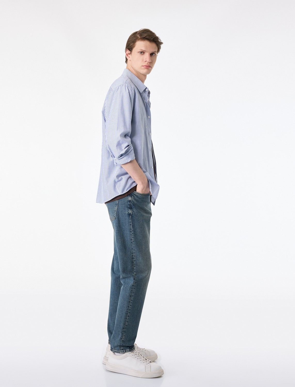 Koton Pamuklu Regular Fit Cepli Tapered Jean Pantolon - Joe Jean görsel 2