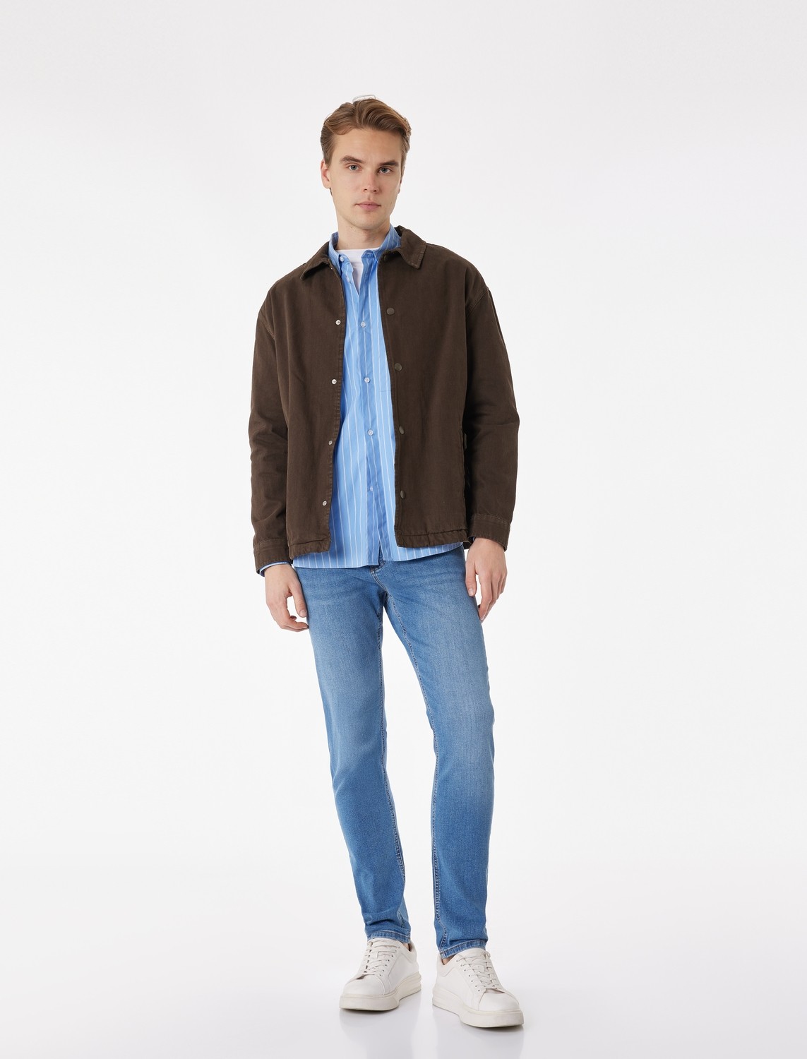 Koton Düğmeli Cep Detaylı Normal Bel Slim Fit Jean Pantolon - Brad Jean görsel 7