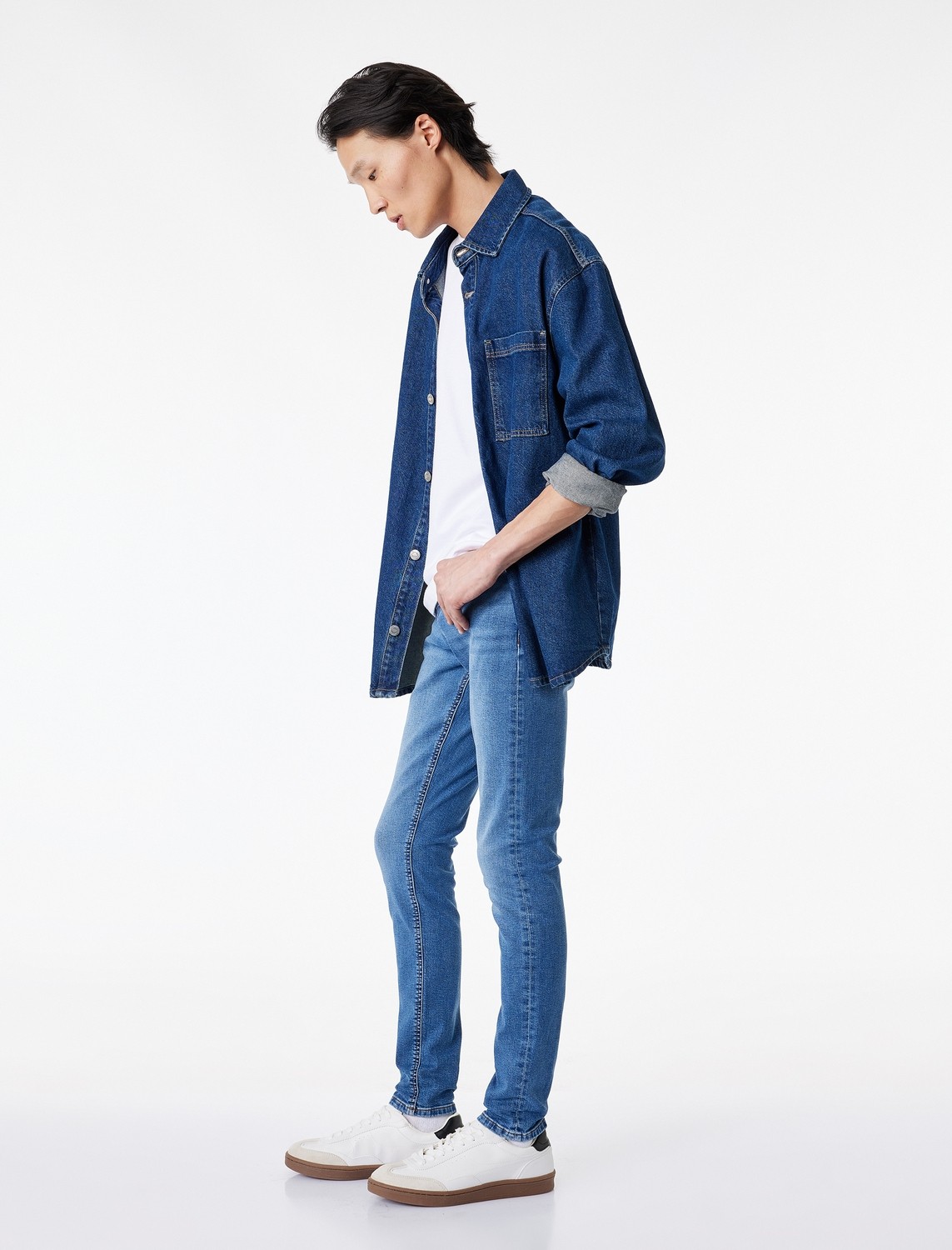 Koton Normal Bel Pamuklu Skinny Fit Jean Pantolon - Michael Jean görsel 2