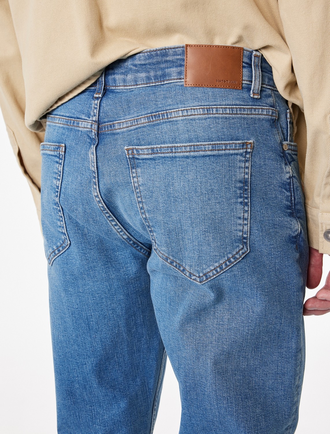 Koton Normal Bel Pamuklu Slim Fit Jean Pantolon - Brad Jean görsel 3