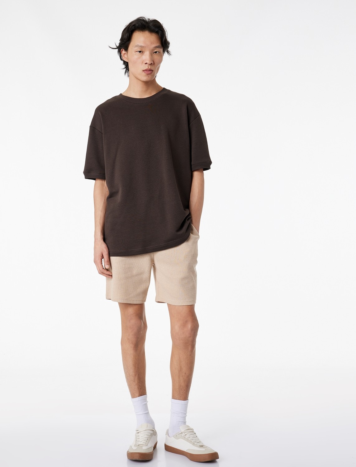 Koton Regular Fit Cepli Bermuda Beli Bağcıklı Şort