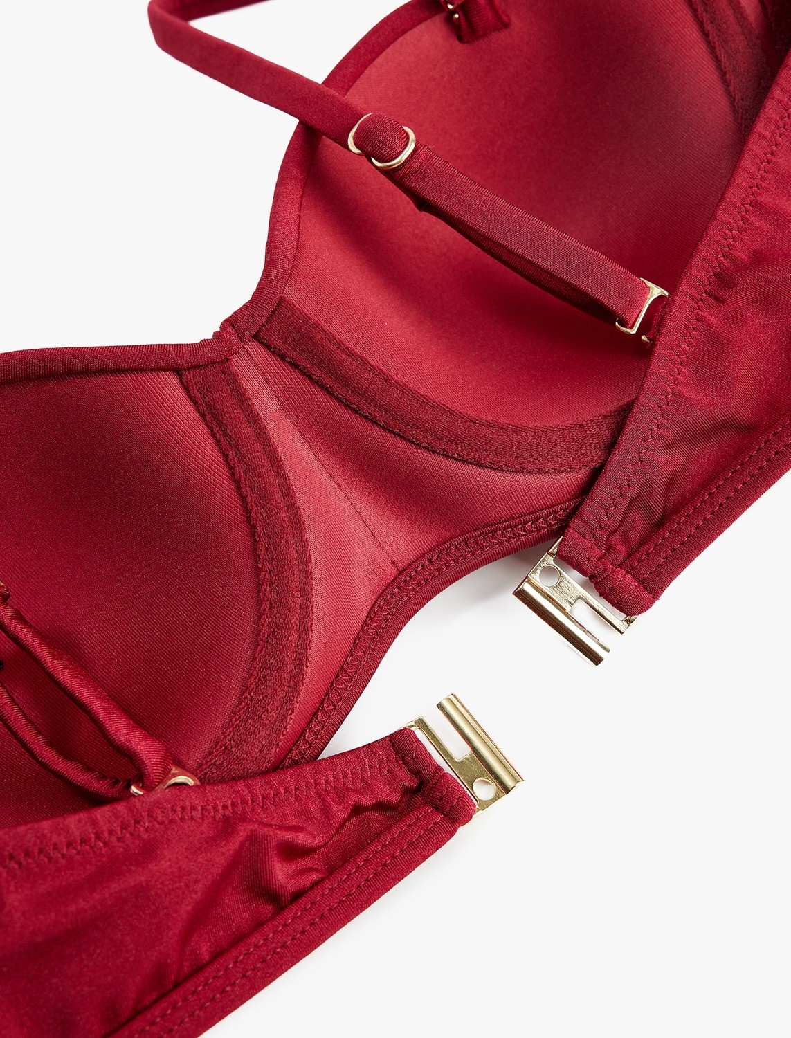 Koton Kalp Yaka Drape Detaylı Straplez Bikini Üstü görsel 2