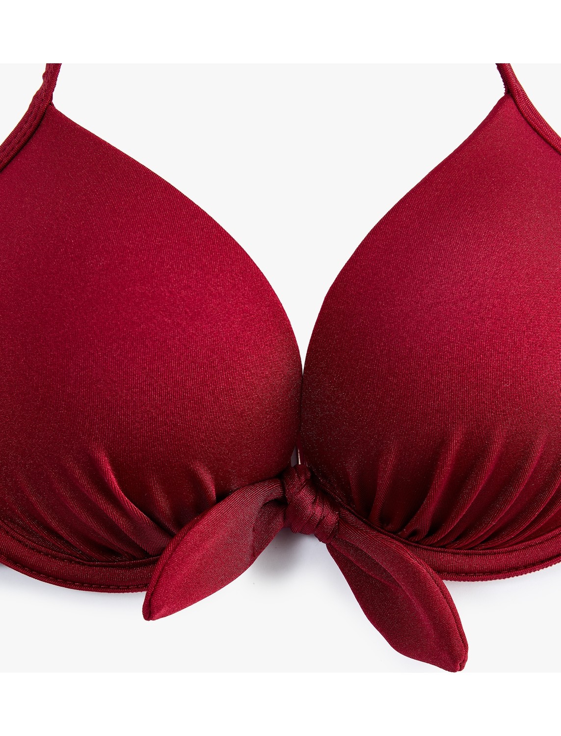 Koton Kalp Yaka Fiyonklu Push-Up Bikini Üstü görsel 8