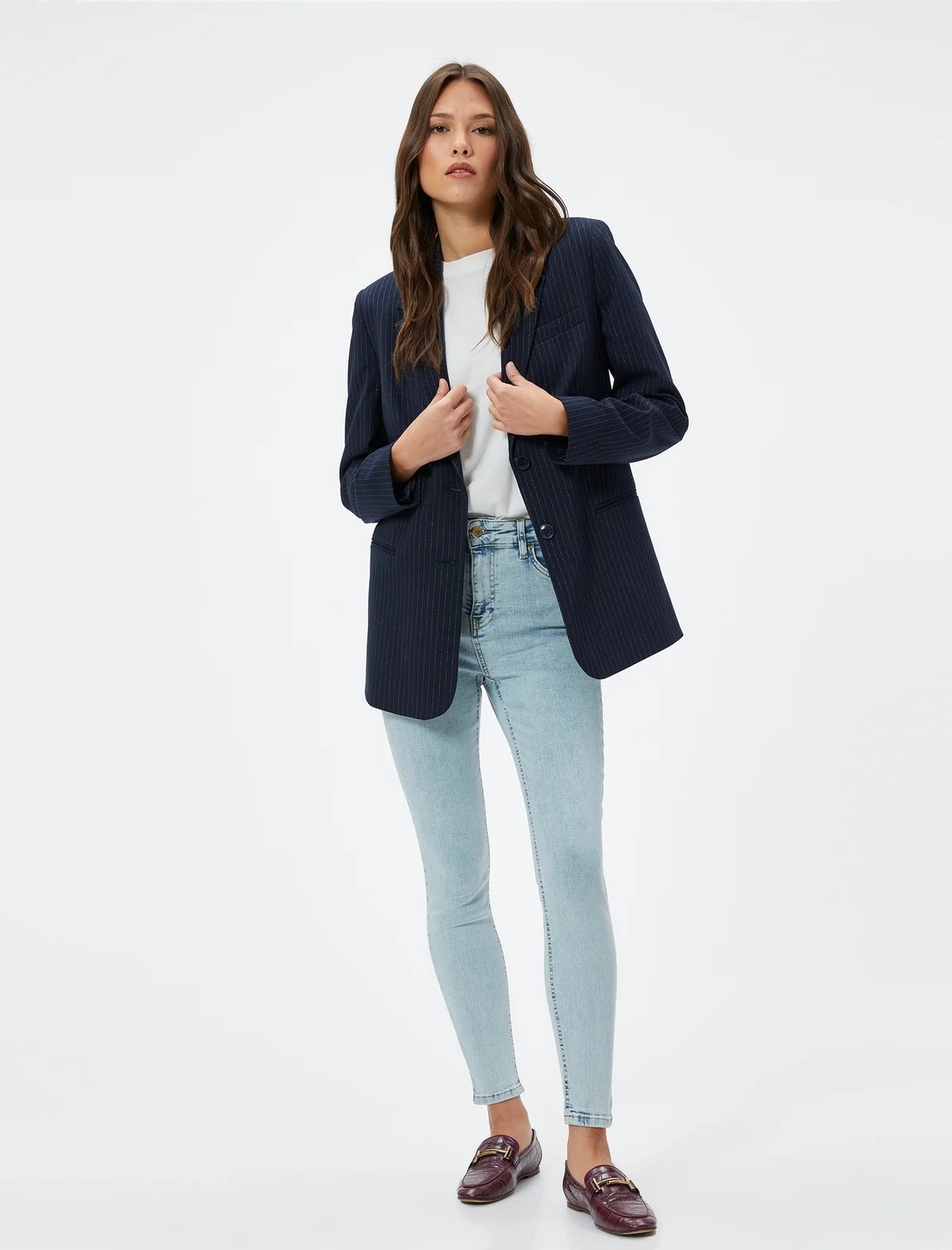 Koton Dar Paça Yüksek Bel Kot Pantolon - Carmen Skinny Jeans görsel 2