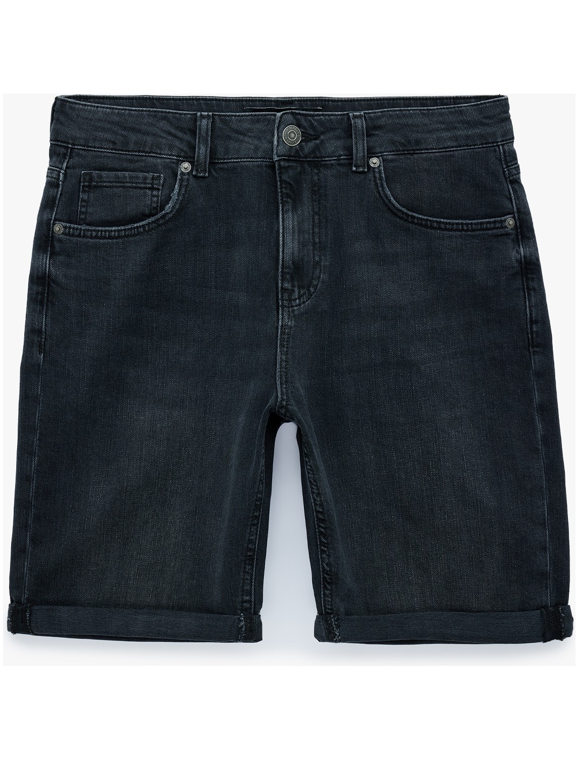 Koton Normal Bel Pamuklu Cepli Bermuda Slim Fit Jean Şort görsel 8